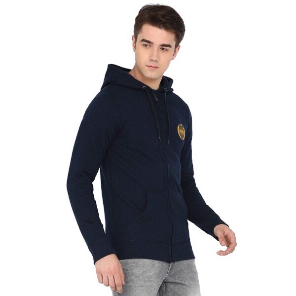 Quilted Fabric Hooded Sweatshirt 2
