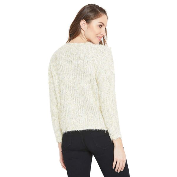 Round Neck Full Sleeve Woolen Top For Women - CAMEY - Image 2