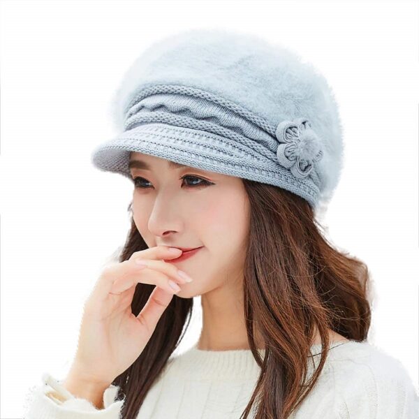 Woolen Fashionable Visor Beanie Cap 1