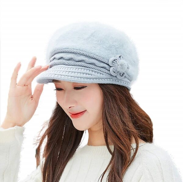 Woolen Fashionable Visor Beanie Cap