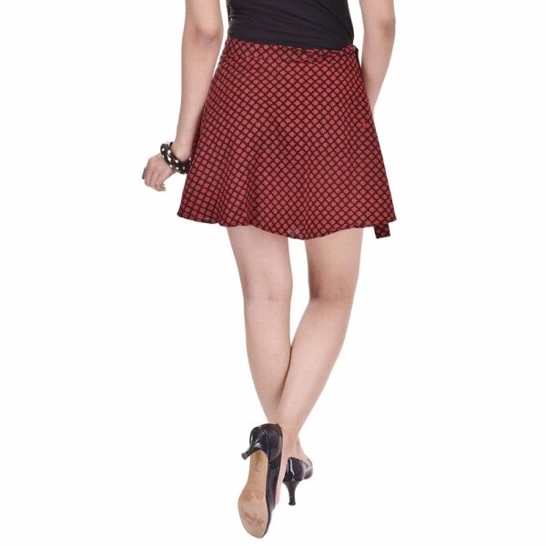 Wraparound Cotton Printed Mini Skirt 2