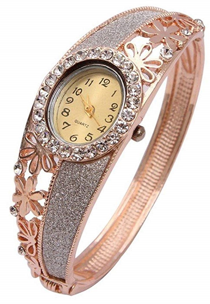 Buy 18k Rose Gold Bangle Watch/Bracelet For Girls & Women  