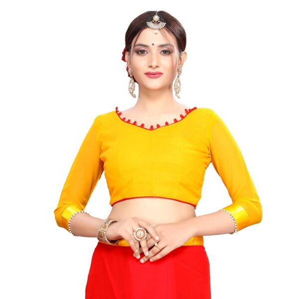 Designer Ruffle Georgette Saree 3