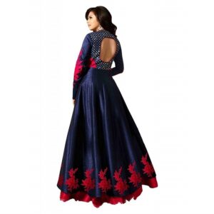 Embroidered Semi Stitched Anarkali Gown 1