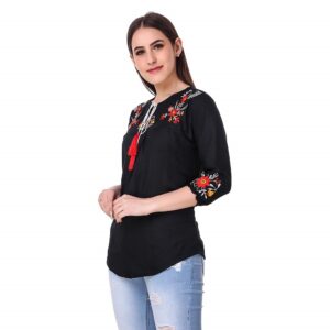 Embroidered Western Cotton Top 1