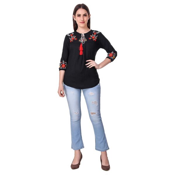 Embroidered Western Cotton Top 3