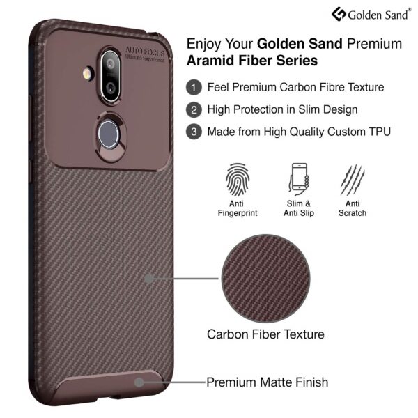 Fibre Shockproof TPU Brown Back Cover 1