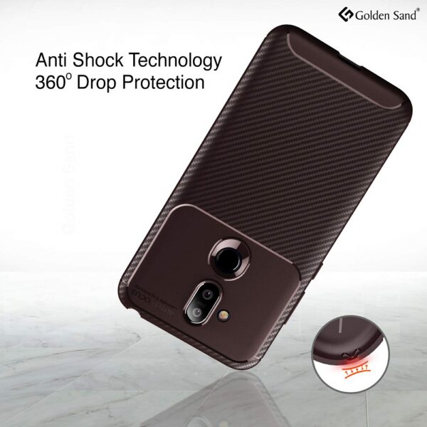 Fibre Shockproof TPU Brown Back Cover 2