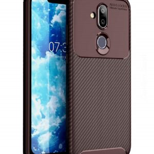 Fibre Shockproof TPU Brown Back Cover