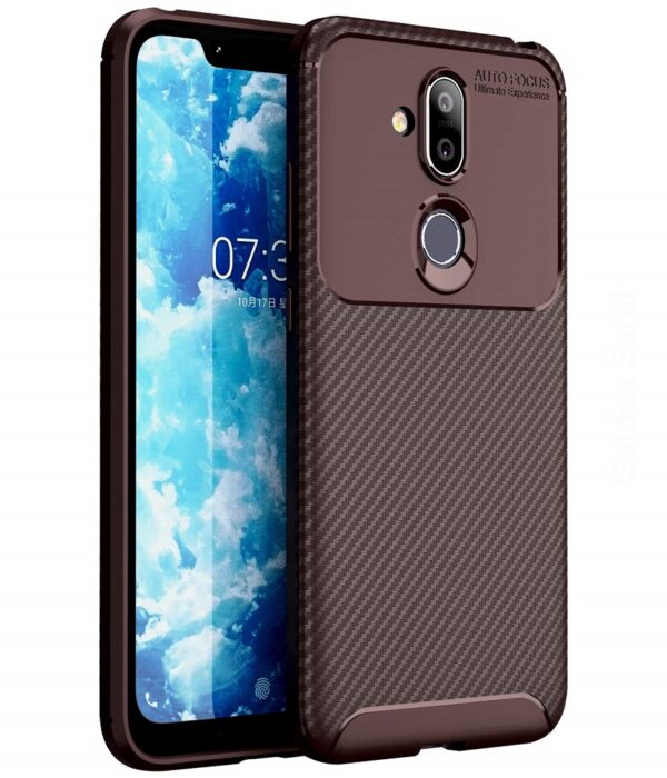 Fibre Shockproof TPU Brown Back Cover