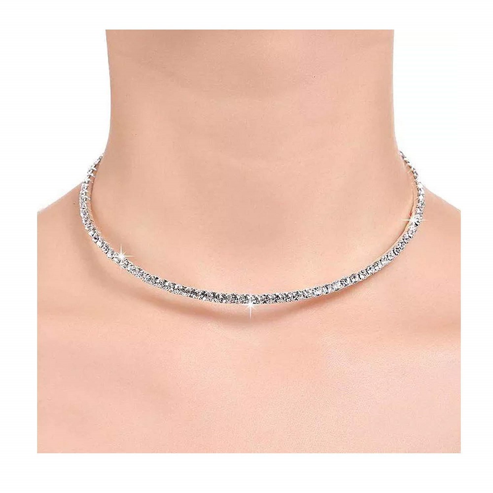 Crystal Bow Chain Choker Luisaviaroma Women Accessories Jewelry Necklaces 