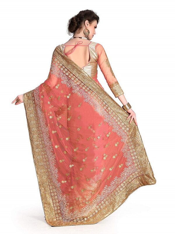 Net Embroidery Sari 1