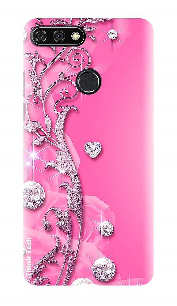 Pink Fancy Cute Stone Printed Hard Back Stylish Case Cover