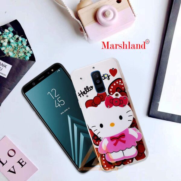 Stylish Designer Printed 3D Hello Kitty Cartoon Mirror View Soft Back Case Cover 2