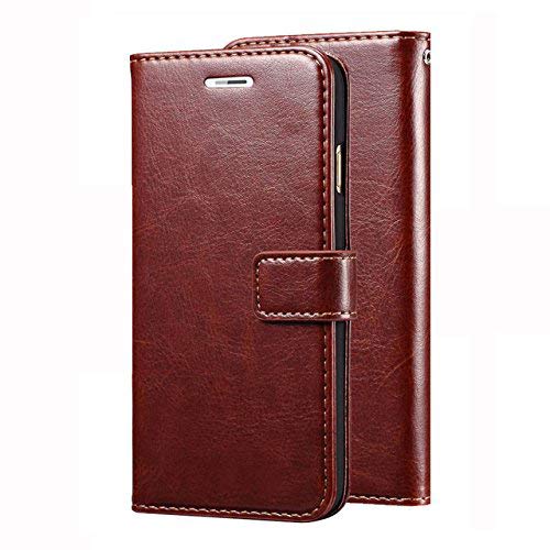 Vivo V5 Plus Brown Leather Wallet Flip Book Back Case Cover