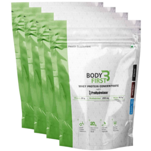 BodyFirst Whey Protein Concentrate with ProHydrolase, 128 sachets