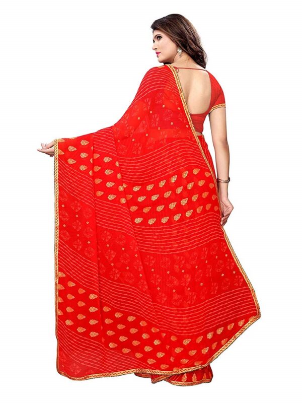 Chiffon Bandhani Border Saree 1