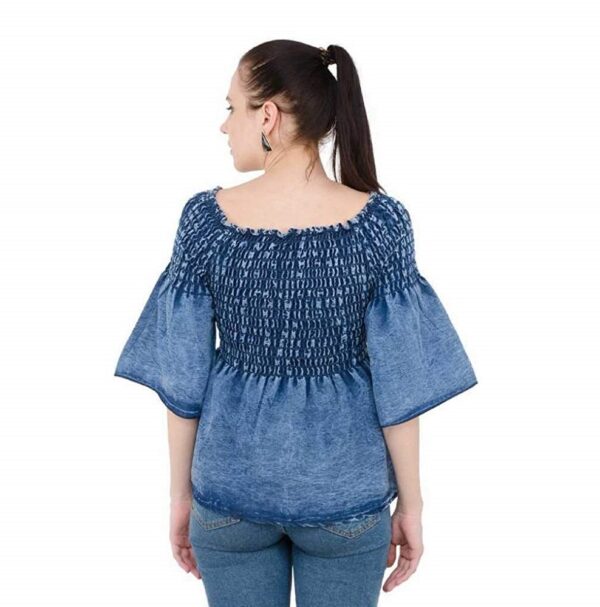 Denim Blue Off-Shoulder Top 1