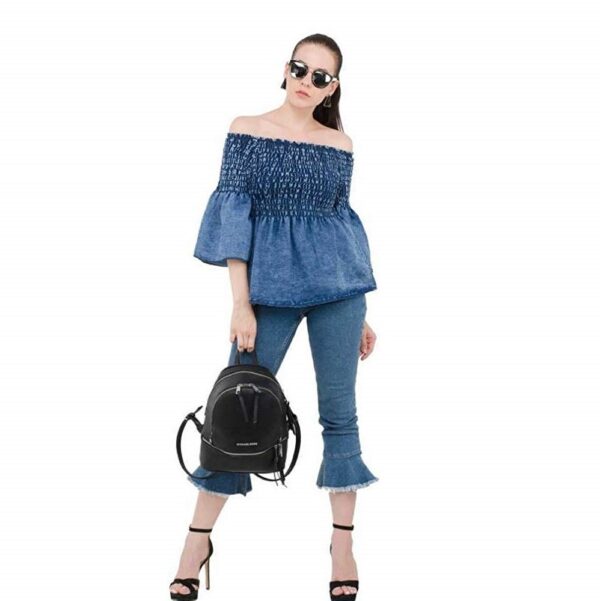 Denim Blue Off-Shoulder Top 2