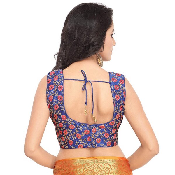 Embroidery Round Neck Saree Blouse 2