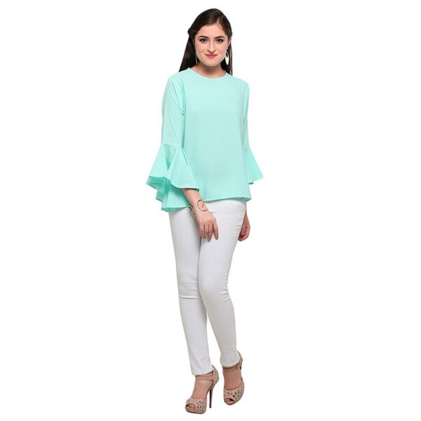 Flute Sleeves Crepe Top 1