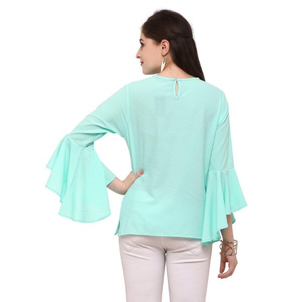 Flute Sleeves Crepe Top 2