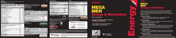 GNC Mega Men Energy and Metabolism Capsules 2