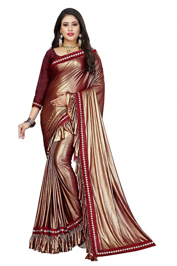 Imported Fabric Designer Frill Ruffle Saree