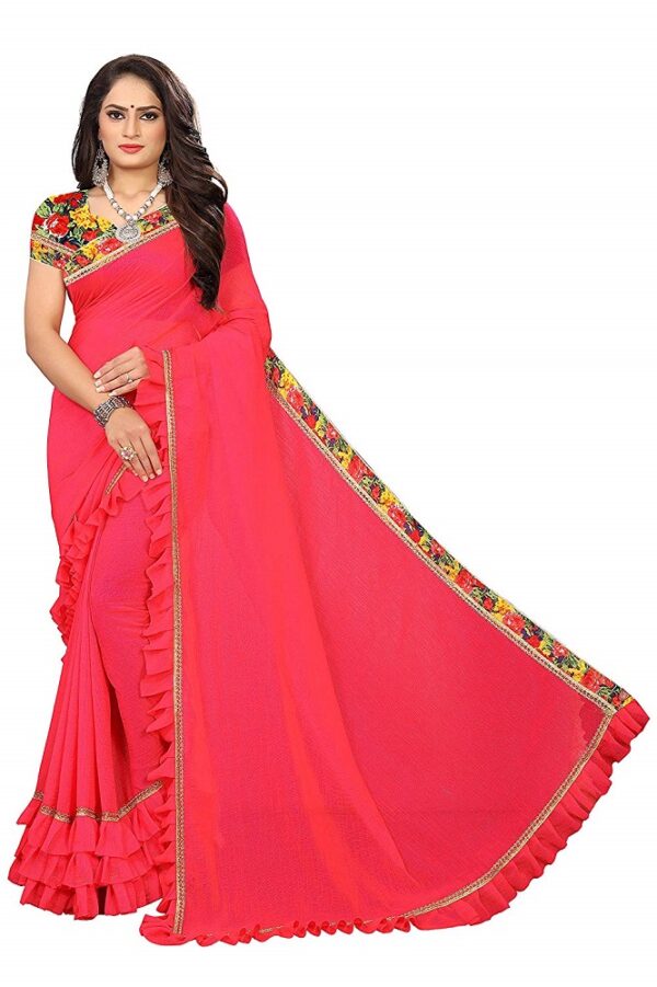 Ruffle Georgette Saree