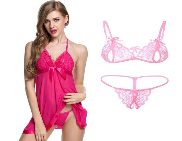 Baby Doll Sleepwear Nightwear Free Size Lingerie Set