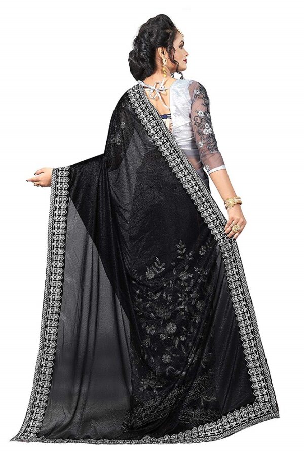 Lycra N Net Embroidered Saree 2