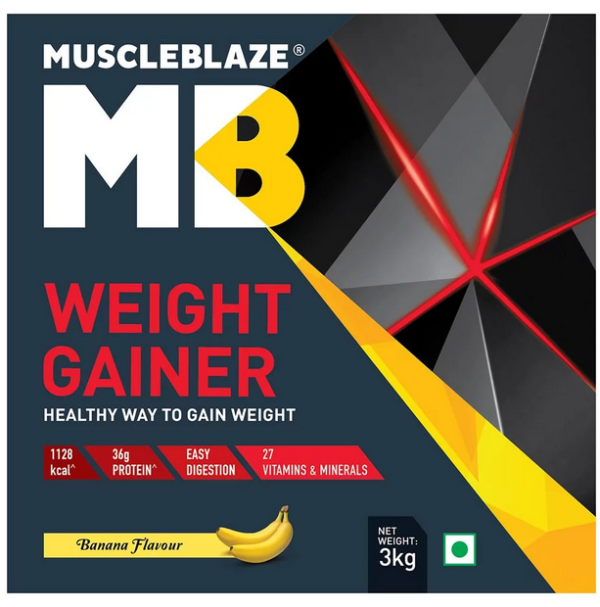 MuscleBlaze Weight Gainer with Added Digezyme, 6.6 lb Banana -1
