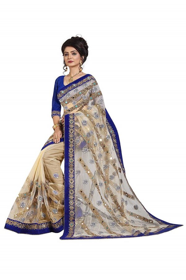 Net Embroidered Saree 2