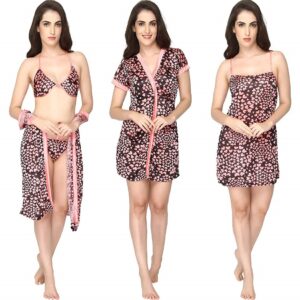 Satin 4 Piece Nighty