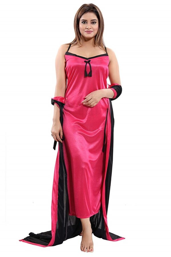 Satin Night with Robe 2Pc Nightwear Set