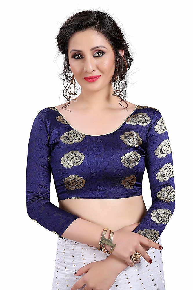 Buy Women's Chiffon Saree With Blouse Piece - PerfectBlue Online at ...