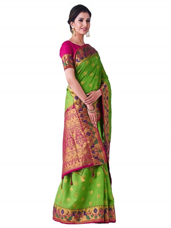 Kanjivaram Style Art Paithani Silk Saree 1