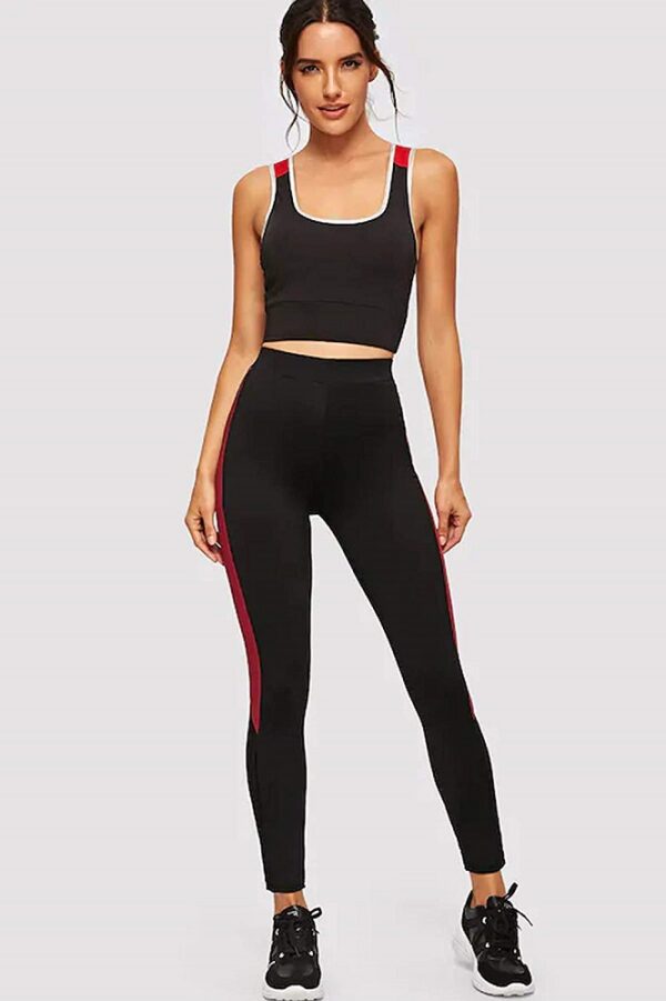 Buy Mesh Yoga Gym & Active Sports Fitness Black Polyester Leggings ...