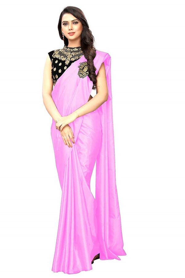 Plain Silk Saree with Designer Blouse