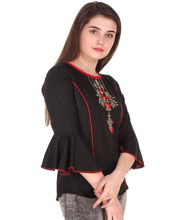 Embroidered Top with Bell Sleeves 1