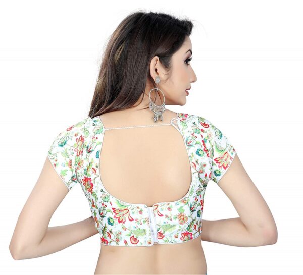 Multi Color Satin Saree Blouse 2