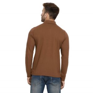 Polo Neck Full Sleeves Cotton T-Shirt 1