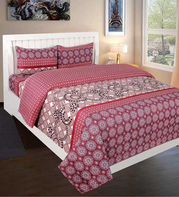 Poly Cotton Double Bedsheet