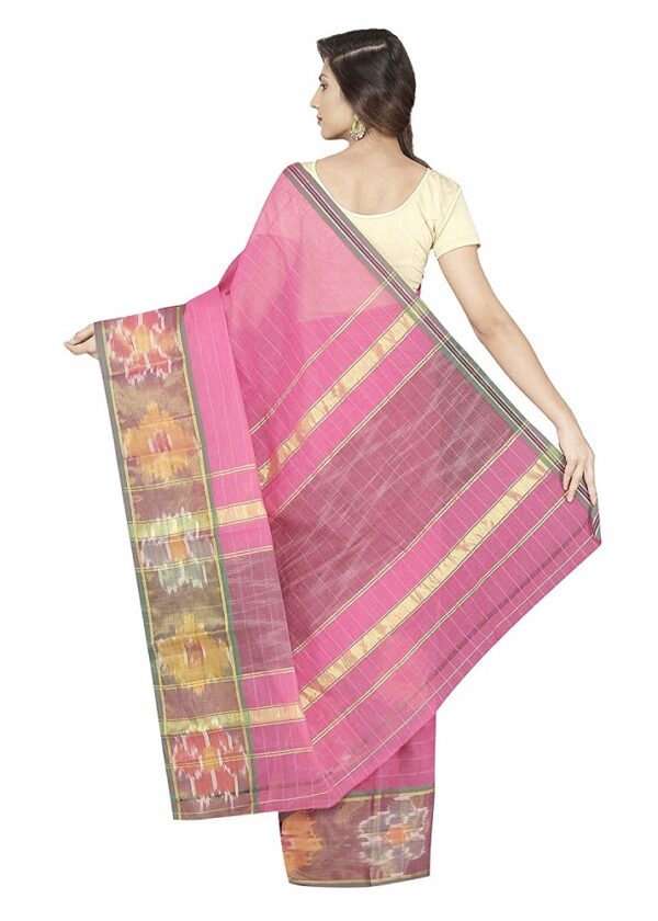 Pure Cotton Pochampally Solid Saree 2