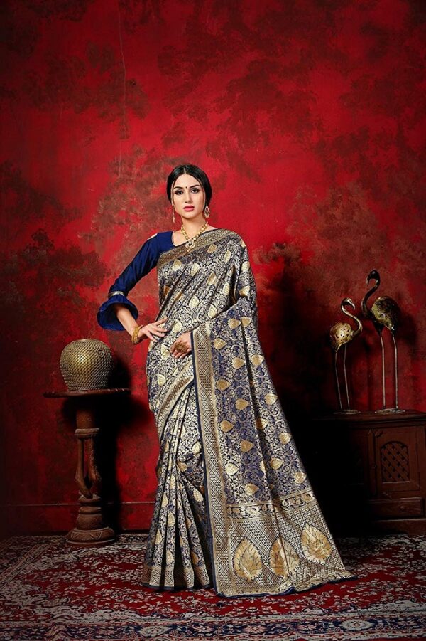 Banarasi Art Silk Blue Saree 1