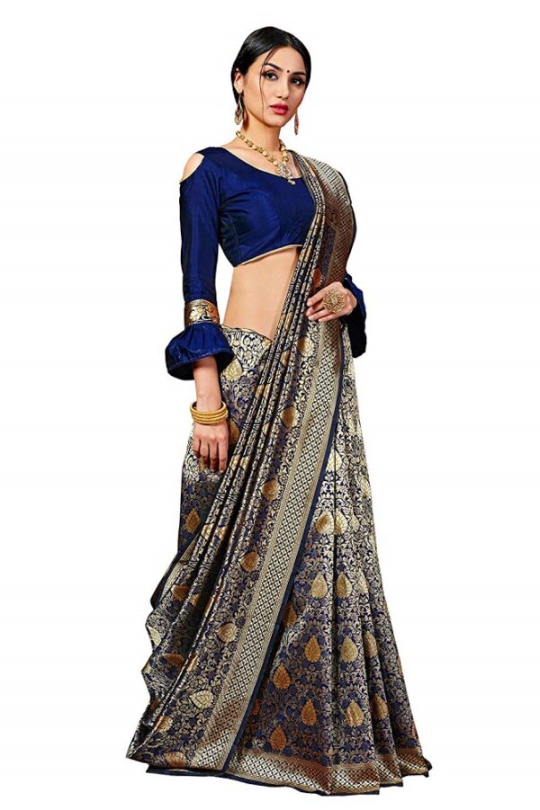 Banarasi Art Silk Blue Saree