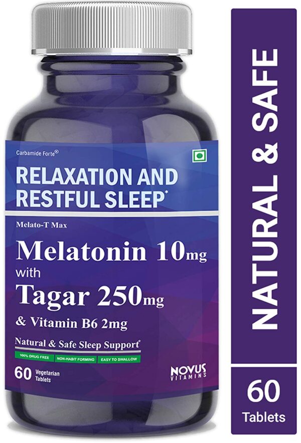 Carbamide Forte Melatonin 10mg with Tagara 250mg & Vitamin B6 2mg