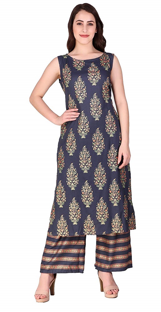 Buy Printed Sleeveless Palazzo Set For Women - Indram Online at Best ...