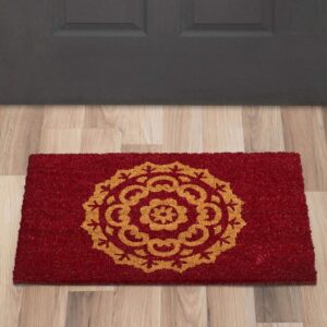 Red Bristol Scraper Printed Door Mat