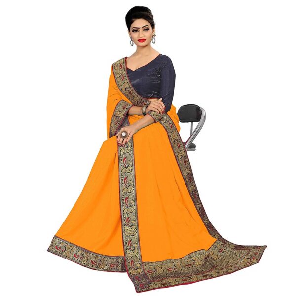 Sana Silk Plain Stylish Saree 2